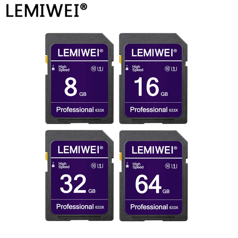 Lemiwei-tarjeta de memoria Flash profesional para cámara, dispositivo de almacenamiento de alta velocidad de 16GB, 8GB, UHS-I, Clase 10, 64GB, 32GB ► Foto 1/6