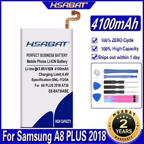 HSABAT EB-BA730ABE 4100mAh batería para Samsung Galaxy A8 PLUS 2022 A730 A730F baterías ► Foto 1/6