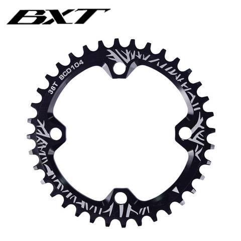 BXT MTB montaña bike Crank Chainwheel estrecho ancho CHT ainring 32 t/34 t/T 36 t/T 38 T aleación bicicleta manivela 104BCD placa única pieza de ciclo ► Foto 1/6