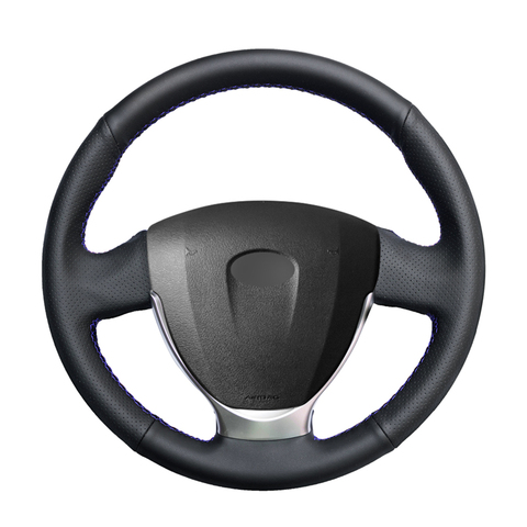 -Negro de punto PU cuero Artificial protector para volante de coche para Lada Granta 2022-2022 Priora 2 2013-2017 de 2022 Kalina 2 ► Foto 1/6