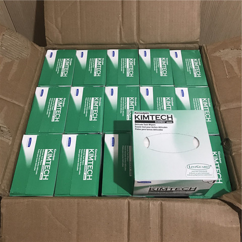 KIMTECH-toallitas de papel de fibra para limpieza, kimperly toallitas de limpieza, papel de limpieza de fibra óptica, importación de EE. UU., precio de fábrica, 280 Uds. ► Foto 1/6