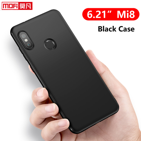 Estuche mate para xiaomi mi8 caso mi 8 cubierta TPU funda de silicona suave negro Mofi original ultra fina atrás fundas de protección xiaomi 8 caso ► Foto 1/6