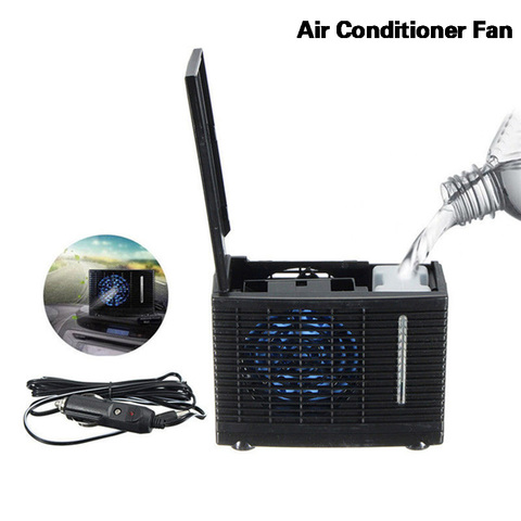 Mini ventilador de aire acondicionado portátil de 12V, enfriador de agua evaporativo, ventilador de refrigeración para coche, camión, Enfriador de aire casero para el hogar y la Oficina ► Foto 1/6