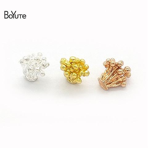 BoYuTe (200 unids/lote) 6,5*6,8 MM de aleación de Metal flor estambre de pistilo materiales Diy hecho a mano partes de accesorios de joyería ► Foto 1/5