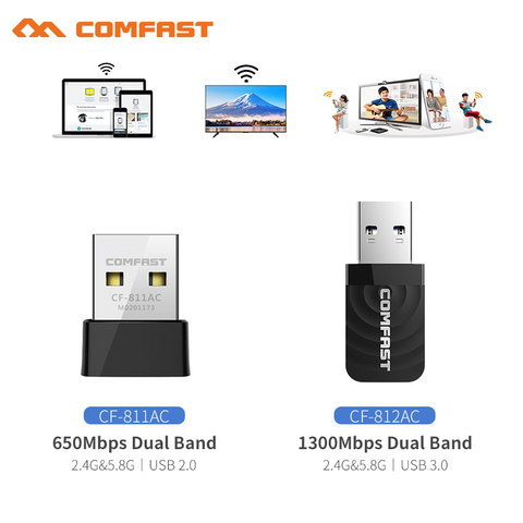 COMFAST adaptador wifi USB inalámbrico AC 650-1300 Mbps adaptador Wi-fi 2,4G 5,8 Ghz tarjeta de red Antena de ordenador WiFi receptor de LAN ► Foto 1/6