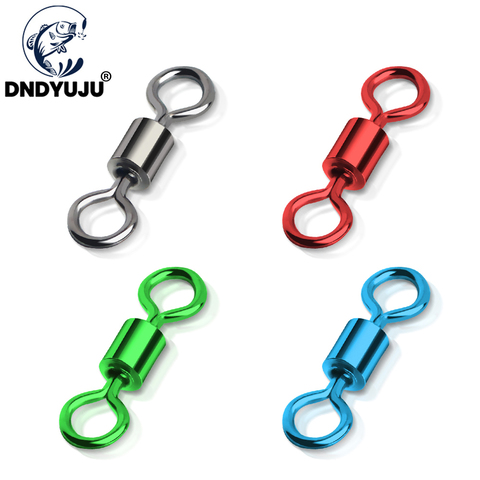 DNDYUJU-anillos giratorios de rodamiento de bolas, 40 Uds., 3 colores, Conector de pesca, ganchos de pesca para barco oceánico ► Foto 1/5