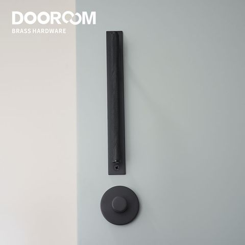 Dooroom-Juego de cierre de puerta oculto, de latón, color negro y dorado, para Interior de habitación, baño, sala de estar, manilla falsa ► Foto 1/5