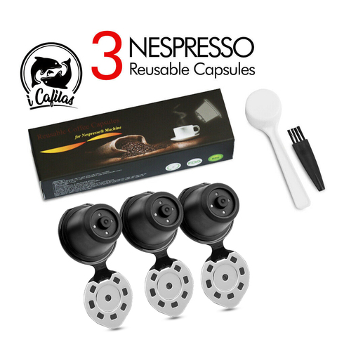 Crema-Filtros de cápsula de café reutilizables para Nespresso, cápsula de filtro con malla de acero inoxidable, taza de café Espresso para cocina rellenable ► Foto 1/6