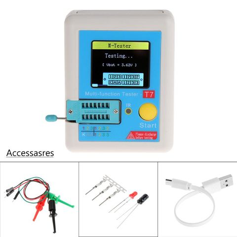 LCR-T7-probador de transistores TFT, diodo triodo, medidor de capacitancia, medidor LCR ESR ► Foto 1/6