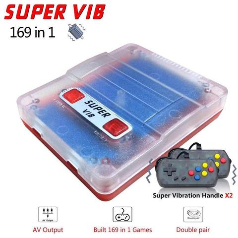 Máquina de juegos SNES para TV, dispositivo nostálgico de 8 bits, 169 en 1, con vibración Super VIB, color rojo y blanco, para casa FC, consola de videojuegos ► Foto 1/6