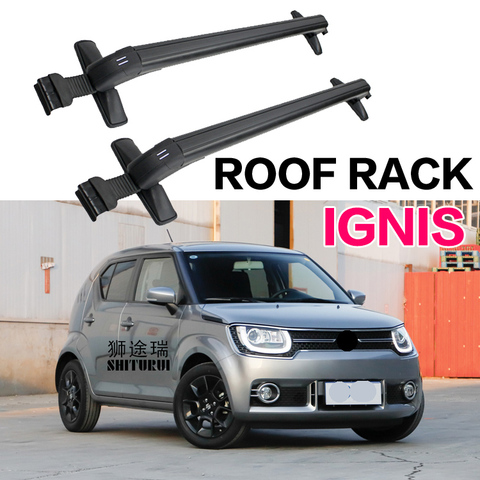 SHITURUI 2 piezas barras de techo para SUZUKI IGNIS 2016 2017 2022 aleación de aluminio barras laterales Cruz Rails Baca equipaje ► Foto 1/2