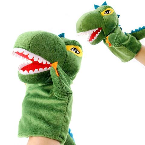 Títeres de guante de dinosaurio para niños, marionetas de mano, juguetes muñeco de peluche, storys parlantes, Ayuda de aprendizaje, regalo divertido ► Foto 1/6