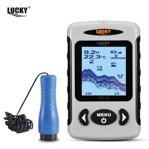 LUCKY FF718D-Ice-Localizador de peces portátil LCD, 2,2 pulgadas, 200KHz/83KHz, frecuencia de Sonar doble, Detector de 100M para pesca en hielo ► Foto 1/6