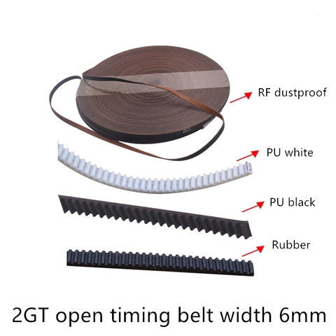 Impresora 3D 2GT, cinturón de conteo de tiempo abierto, ancho de 5mm, 6mm, silencioso, a prueba de polvo para Motor ► Foto 1/5