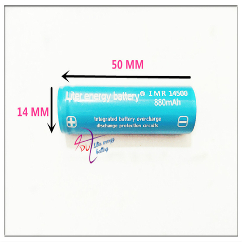 AA de la batería de 3,7 V 880mAh 14500 Li-ion recargable de la batería de litio de la batería AA para linterna de LED, faro ► Foto 1/6