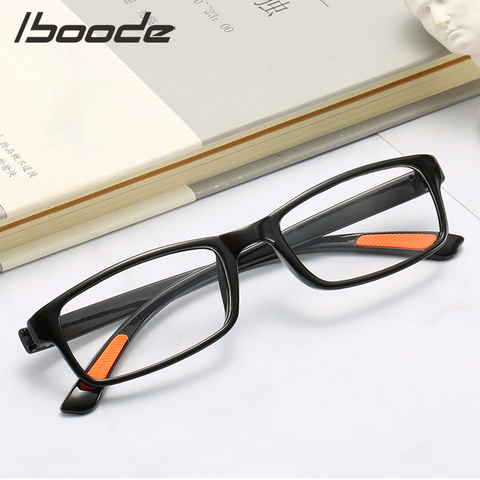 IBOODE-gafas de lectura TR90 para hombre y mujer, lentes de presbicia cuadradas, gafas de hipermetropía, gafas de aumento dioptrías ► Foto 1/6