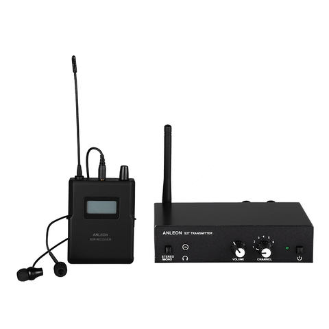 ANLEON-sistema de monitorización inalámbrico S2 UHF, estéreo, 4 frecuencias, 100-240V, profesional, Digital, escenario, sistema de Monitor intrauditivo ► Foto 1/6