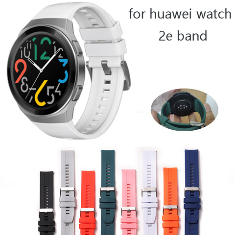 Deporte del silicón de la banda para el Huawei Watch gt 2e 46mm GT 2 Correa pulsera para Honor magic Watch2 46mm correa de 22mm correa de reloj Accesorios ► Foto 1/6
