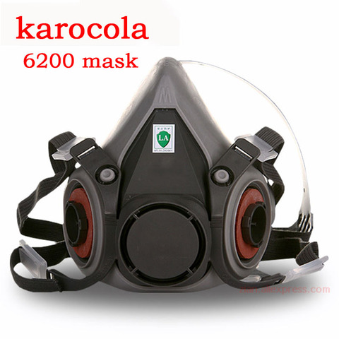 Mascarilla facial de Gas k6200 para decoración de pintura en aerosol, máscara química, antipolvo, protección, filtro de vapor tóxico, respirador, Media máscara apta para filtros ► Foto 1/5