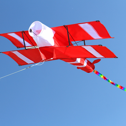Cometa avión rojo de línea única 3D de alta calidad, deportes de playa con mango y cuerda, fácil de volar, venta directa de fábrica, novedad ► Foto 1/5