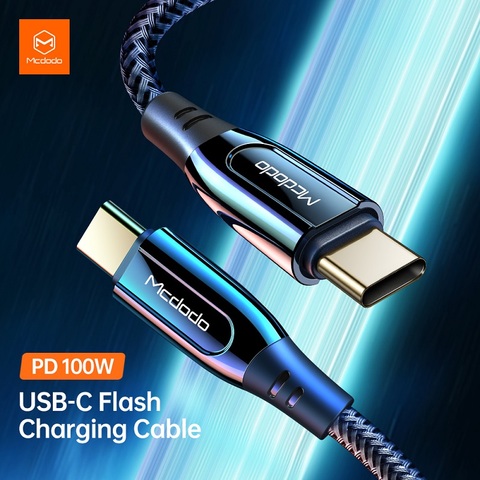 MCDODO-Cable USB tipo C de 100W, Cable de datos de carga rápida 5A para Huawei, Xiaomi, Redmi, Samsung y MacBook Pro ► Foto 1/6