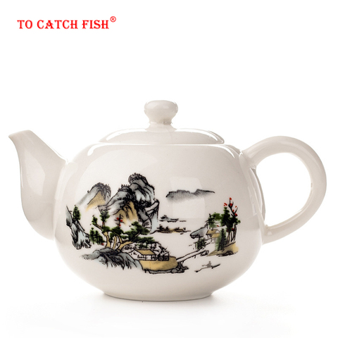 Kungfú chino-tetera de té de cerámica exquisita, juegos de té y café, tetera flores tradicional china, tetera de porcelana ► Foto 1/6