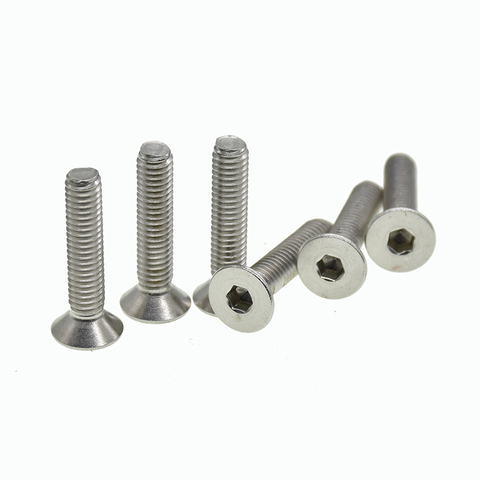 M5 M6 M8 M10 304 Stainless Steel Hexagon Hex Socket Countersunk Screw Flat Head Screw Allen Bolts DIN7991 ► Foto 1/3