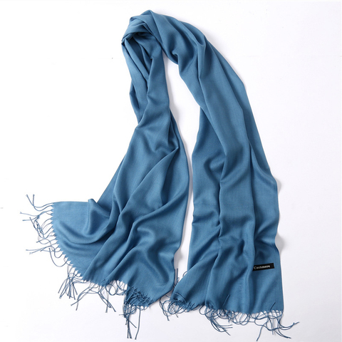 Bufandas de invierno para mujeres, bufanda de Cachemira sólida, chales Pashmina para finos de primavera y verano, bufanda para la cabeza, Hijab, estolas Unisex ► Foto 1/1