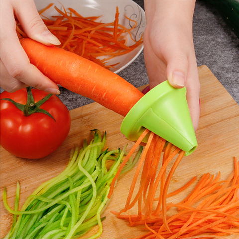 Trituradora en espiral multifunción para frutas y verduras, herramientas de cocina, pelador Manual de patatas, zanahorias, rábano, rallador giratorio ► Foto 1/6