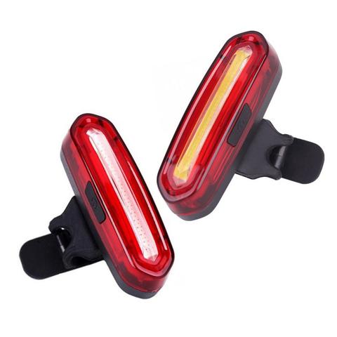 Luz trasera LED para bicicleta, 120 lúmenes, recargable vía USB, resistente al agua, para bicicletas de montaña o carretera ► Foto 1/6