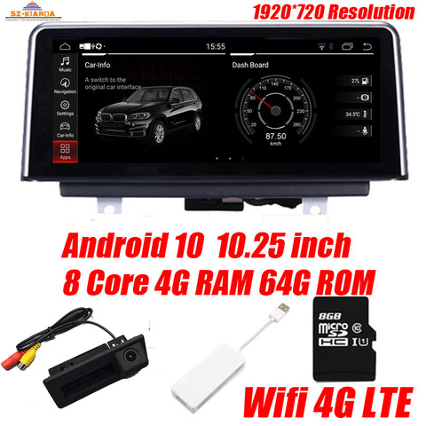 Radio con GPS para coche, reproductor Multimedia con Android 10, pantalla táctil de 10,25 pulgadas, 8 núcleos, DVD, para BMW F30/F31/F34/F20/F21/F32/F33/F36 ► Foto 1/6