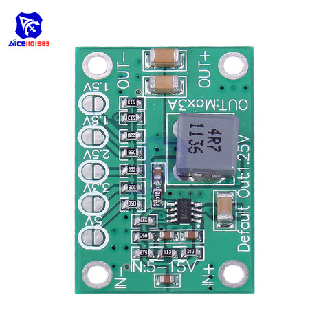 Diymore-DC-DC ajustable de 5-16V a 1,25 V/1,5 V/1,8 V/2,5 V/3,3 V/3A 5V, módulo de fuente de alimentación de convertidor Buck de reducción para LED ► Foto 1/6