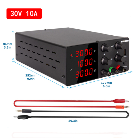 Fuente de alimentación de laboratorio regulada CC ajustable 30 V 10A 60V regulador de voltaje de laboratorio 220 V estabilizador fuente de Banco de conmutación 30 V ► Foto 1/6