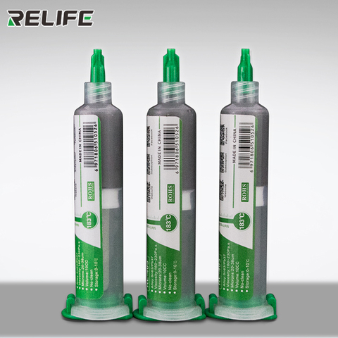 RELIFE-pasta de soldadura para RL-403, pasta de soldadura Original de 10CC Flux 183 ℃ Sn63/Pb37 20-38um, pasta de soldadura sin limpiar para reparación de BGA de placa base de teléfono ► Foto 1/6