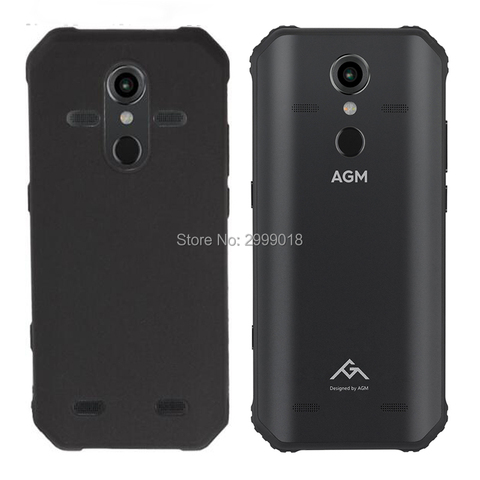 Funda negra mate para AGM A9, cubierta trasera de silicona TPU suave, Color de fondo a prueba de golpes para AGM A9 ► Foto 1/4