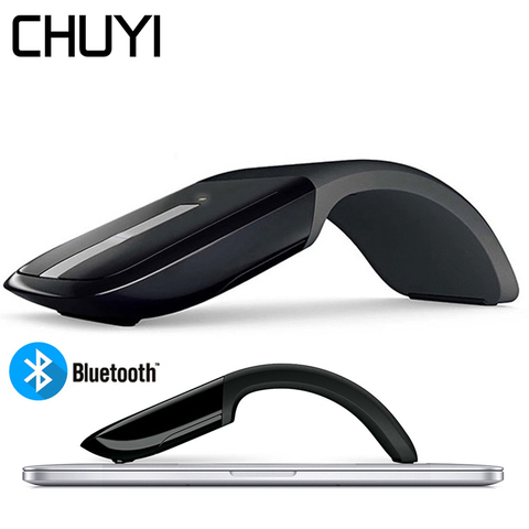 Ratón inalámbrico CHUYI Bluetooth Arc Touch de 1200DPI, ratón óptico plegable delgado para ordenador portátil, ratón Ultra fino para Microsoft PC ► Foto 1/6