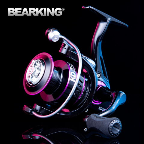 BEARKING-carrete de pesca giratorio, bobina de Metal, 10KG, máxima resistencia, mango de acero inoxidable, carrete de hilo, accesorios de pesca de agua salada ► Foto 1/6