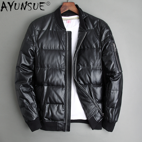 Ayunsure-Chaqueta de piel de oveja auténtica para Hombre, abrigo grueso, Ropa de otoño e invierno, 5XL, LXR384, 2022 ► Foto 1/6