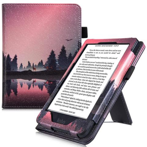 BOZHUORUI-funda con soporte para Kobo Clara HD, cubierta protectora inteligente de cuero PU con correa de mano, cierre magnético, Sueño automático y activación ► Foto 1/6