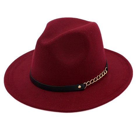 YOYOCORN-Sombrero de fieltro con visera ancha para mujer y hombre, sombrero de fieltro estilo gánster, Estilo Vintage, para invierno y otoño ► Foto 1/6