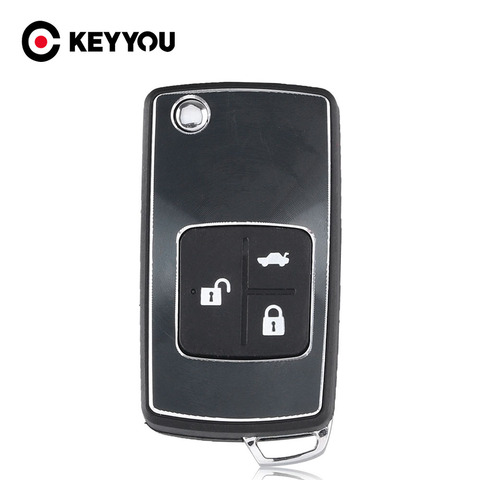 KEYYOU-carcasa de llave para Chevrolet Epica, 3 botones, Control remoto, abatible, sin llave, funda para mando a distancia del coche, hoja derecha automática ► Foto 1/6