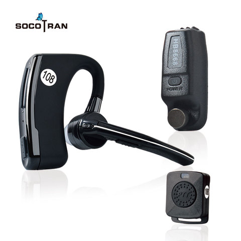 Auricular inalámbrico para walkie-talkie PTT, cascos con Bluetooth para Motorola P8668, P8668i, GP328D, GP338D, P8200, P8260, adaptador de auriculares con micrófono ► Foto 1/6