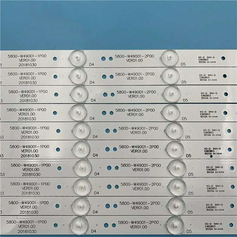 Nuevo Kit 10 Uds 6LED 480mm tira de LED para iluminación trasera para LC490DUJ-SHA2 5800-W49001-1P00 5800-W49001-2P00 0P00 DP00 5850-W50007-1P00 ► Foto 1/5