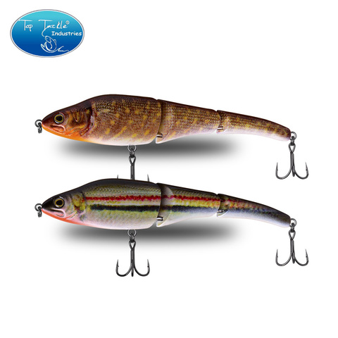 Señuelo de pesca de hundimiento lento, cebo articulado artificial swimbait130mm 22g CF señuelo 3 segmentos Jerkbait PencilTackles para Lucio musky ► Foto 1/5