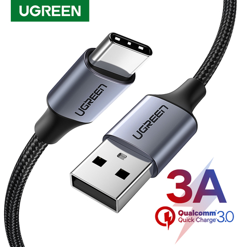 UGREEN-Cable USB tipo C para móvil, Cable de carga rápida tipo C para Samsung S9, S8, Xiaomi mi9, Redmi note 7 ► Foto 1/6