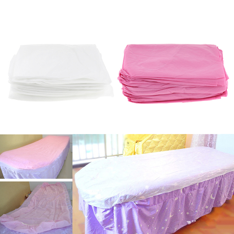 Paquete de 10 sábanas de cama desechables, cubiertas de mesa de masaje, cubierta de cama de SPA de salón, colchón de masaje 95x215 cm ► Foto 1/6