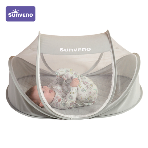 Sunveno-tienda de campaña con mosquitera para bebé, cama de viaje plegable portátil, antimosquitos, autoexpansible, para bebés y adultos ► Foto 1/6