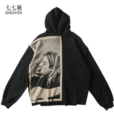 Hombre Sudadera con capucha sudadera fumar cantante imprimir 2022 Streetwear Hip Hop Sudadera con capucha Jersey hombre Harajuku de talla grande sudaderas con capucha ► Foto 1/6