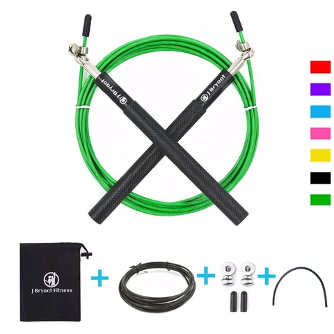 Cuerda de salto de velocidad comba Crossfit profesional cuerda de saltar para MMA boxeo Fitness saltar entrenamiento con bolsa de transporte Cable de repuesto ► Foto 1/6