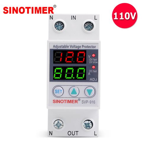 Relé de voltaje monofásico, relé de protección de bajo voltaje ajustable, 80A, 110V, 120V ► Foto 1/6